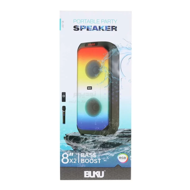 اسپیکر بی سیم BUKU مدل BS-087 - مشکی - MMS (گارانتی YA) - تصویر 10