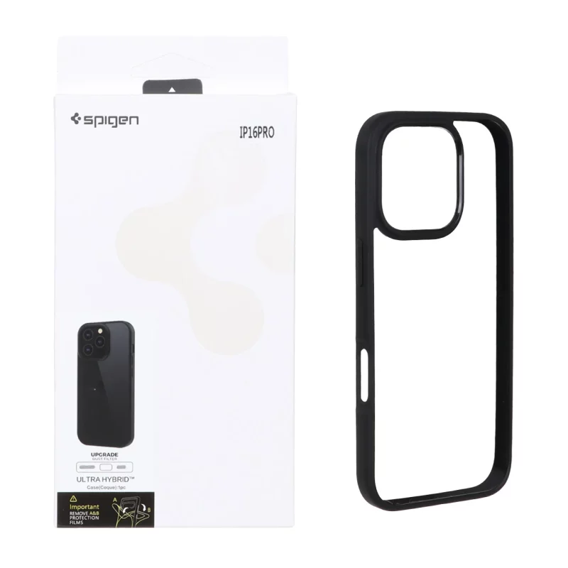 قاب اورجینال Spigen با توری اسپیکر فلزی Apple iPhone 16 Pro - مشکی (پک دار) - تصویر 2