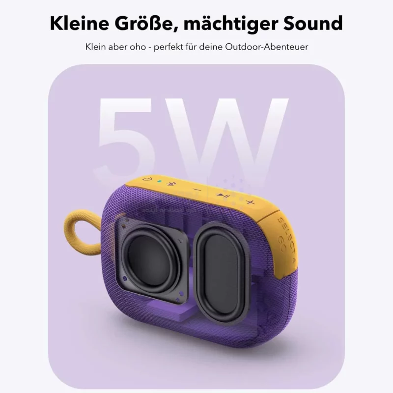 اسپیکر بلوتوثی ANKER مدل Soundcore Select 4 Go A31X11Q1 - بنفش (گارانتی 18 ماهه حافظه طلایی ایستا) - تصویر 7