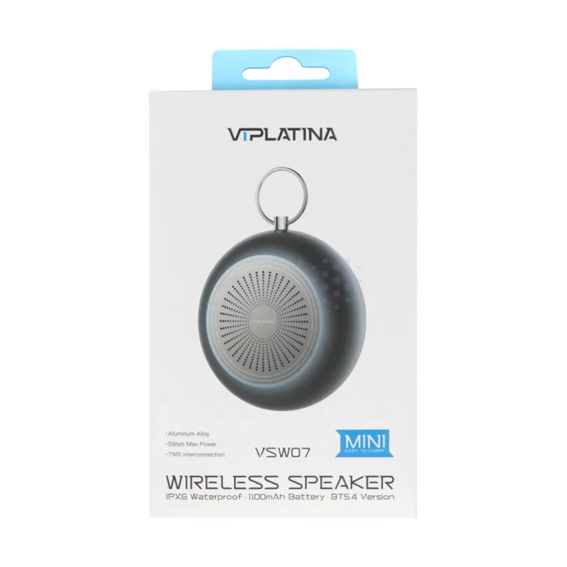 اسپیکر بی سیم 5وات VIPLATINA مدل VSW07 - مشکی (گارانتی 18 ماه تعویض نیکان همراه) - تصویر 7