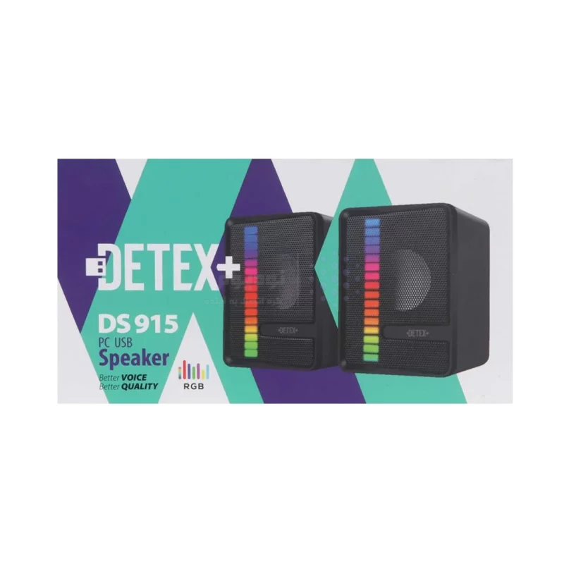 اسپیکر دوتکه رومیزی +DETEX مدل DS915 - مشکی - تصویر 3