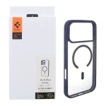 قاب اورجینال Magsafe Spigen با توری اسپیکر فلزی Apple iPhone 17 Pro Max - سرمه ای (پک دار)
