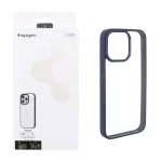 قاب اورجینال Spigen با توری اسپیکر فلزی Apple iPhone 15 Pro Max - سرمه ای (پک دار)