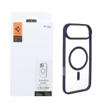 قاب اورجینال Magsafe Spigen با توری اسپیکر فلزی Apple iPhone 17 Air - سرمه ای (پک دار)