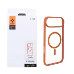 قاب اورجینال Magsafe Spigen با توری اسپیکر فلزی Apple iPhone 17 Air - نارنجی (پک دار)