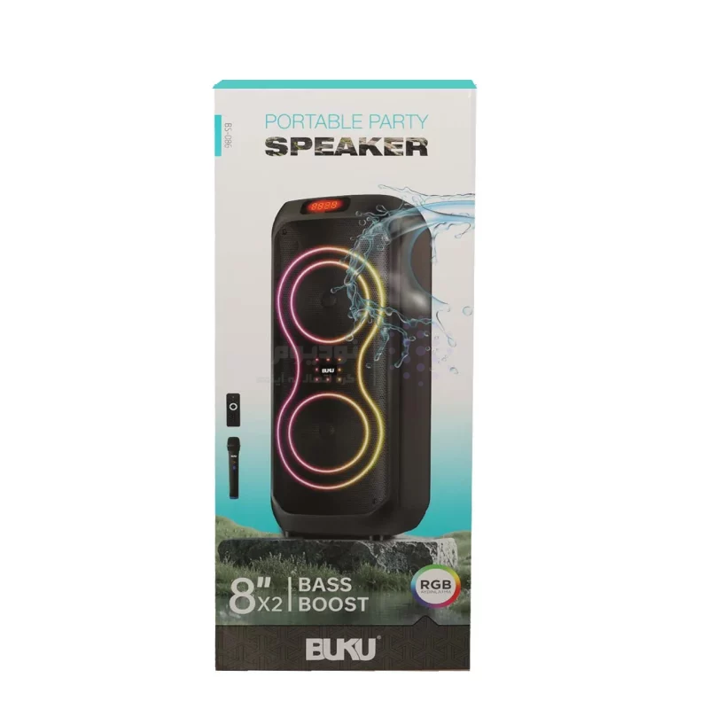 اسپیکر بی سیم BUKU مدل BS-086 - مشکی - MMS (گارانتی شش ماهه YA) - تصویر 8