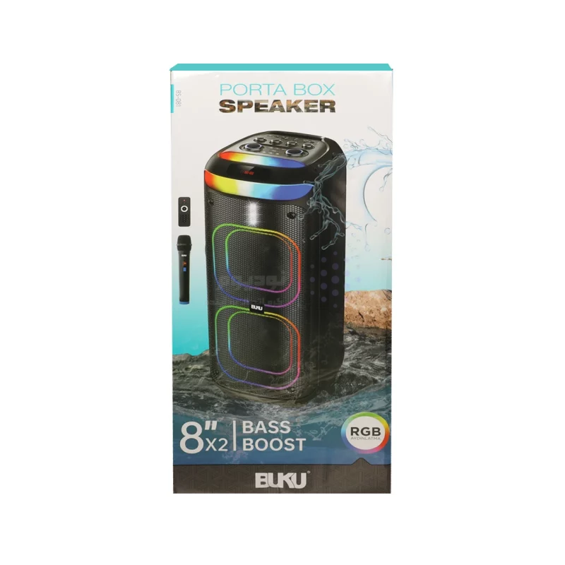 اسپیکر بی سیم BUKU مدل BS-081 - مشکی - MMS (گارانتی شش ماهه YA) - تصویر 7