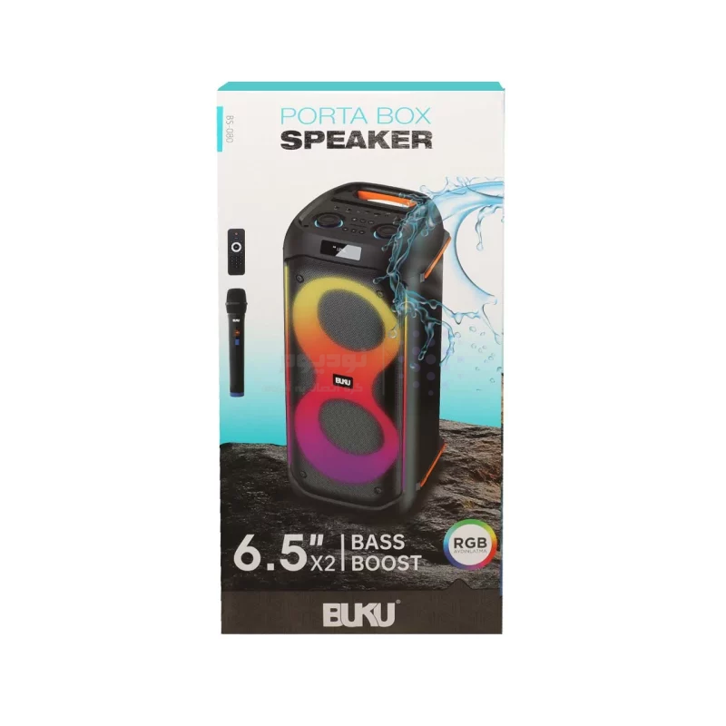 اسپیکر بی سیم BUKU مدل BS-080 - مشکی - MMS (گارانتی شش ماهه YA) - تصویر 6