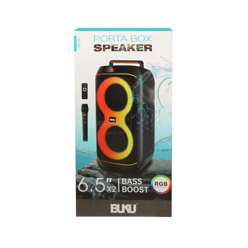 اسپیکر بی سیم BUKU مدل BS-084 - مشکی - MMS (گارانتی شش ماهه YA) - تصویر 6