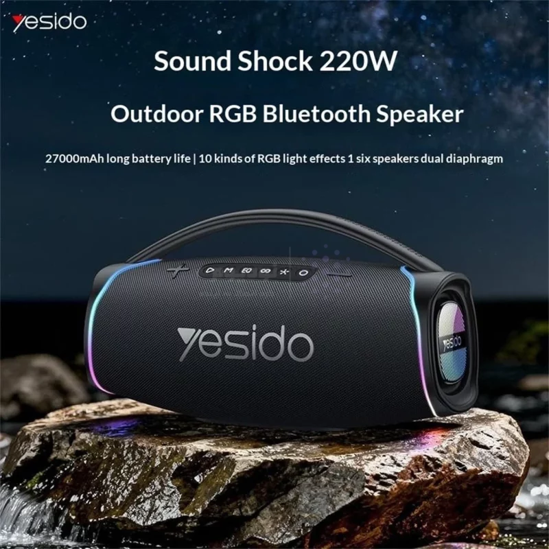 اسپیکر بی سیم Yesido مدل YSW46 - مشکی (گارانتی 18 ماهه تعویض نیکان همراه) - تصویر 3
