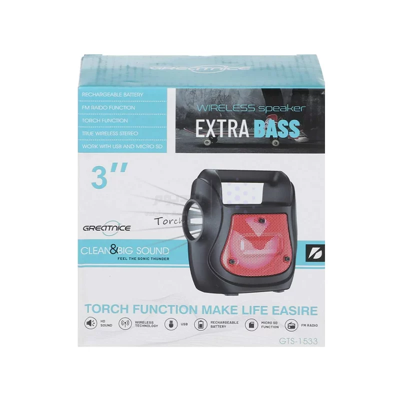 اسپیکر 5W بی سیم EXTRA BASS مدل GTS-1533 - تصویر 13