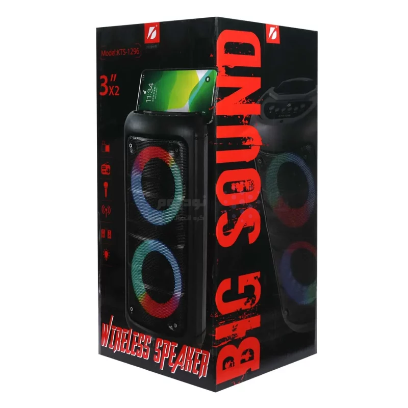اسپیکر 10Wبی سیم BIG SOUND مدل KTS-1296 - مشکی - تصویر 12