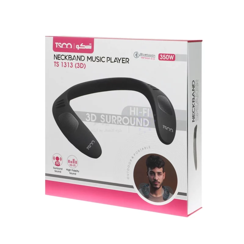 اسپیکر بلوتوثی گردنی TSCO مدل TS 1313 (3D) - مشکی - تصویر 9