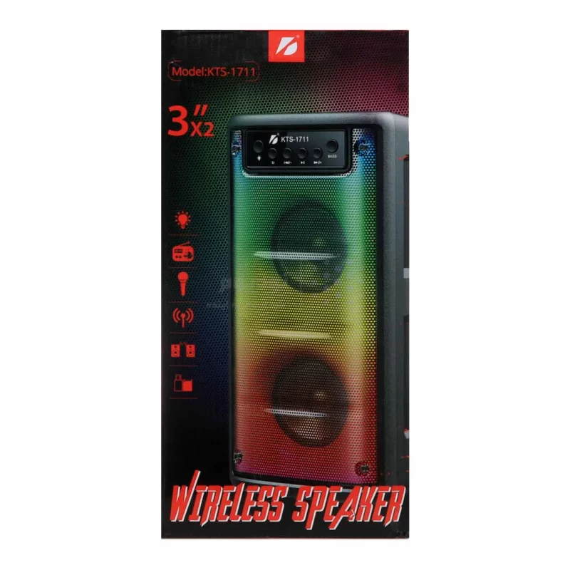 اسپیکر20W بی سیم BIG SOUND مدل KTS-1711 - مشکی - تصویر 7