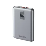 پاوربانک (PD و فست شارژ) Yesido 20W 10000mAh مدل YP46 - خاکستری (گارانتی 18 ماه تعویض نیکان همراه)