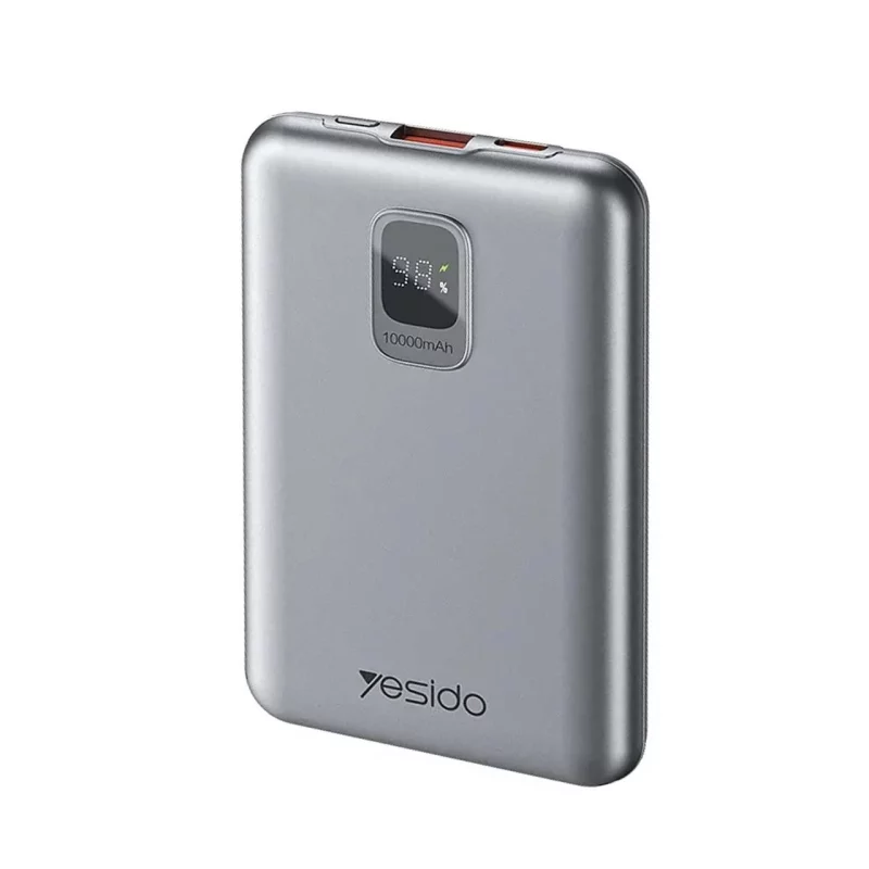 پاوربانک (PD و فست شارژ) Yesido 20W 10000mAh مدل YP46 - خاکستری (گارانتی 18 ماه تعویض نیکان همراه) - تصویر 2