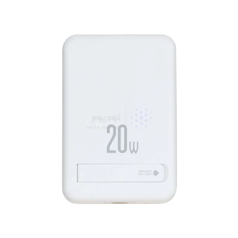 پاوربانک وایرلس (PD و فست شارژ) Tranyoo 20W 10000mAh مدل T-F25 - سفید(دارای استند موبایل) - تصویر 3