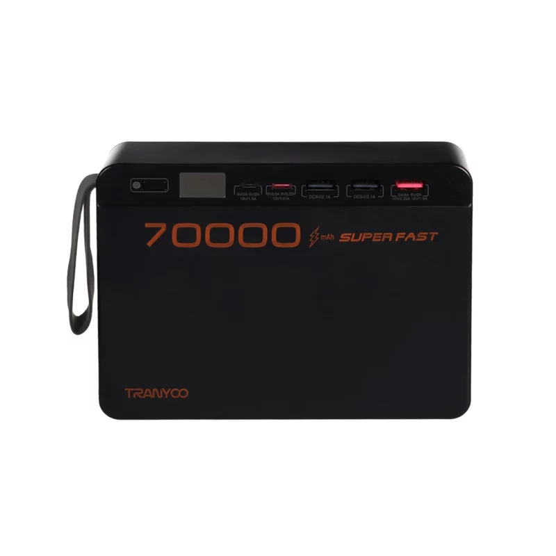 پاوربانک (فست شارژ) Tranyoo 22.5W 70000mAh مدل T-F17 - مشکی - تصویر 2