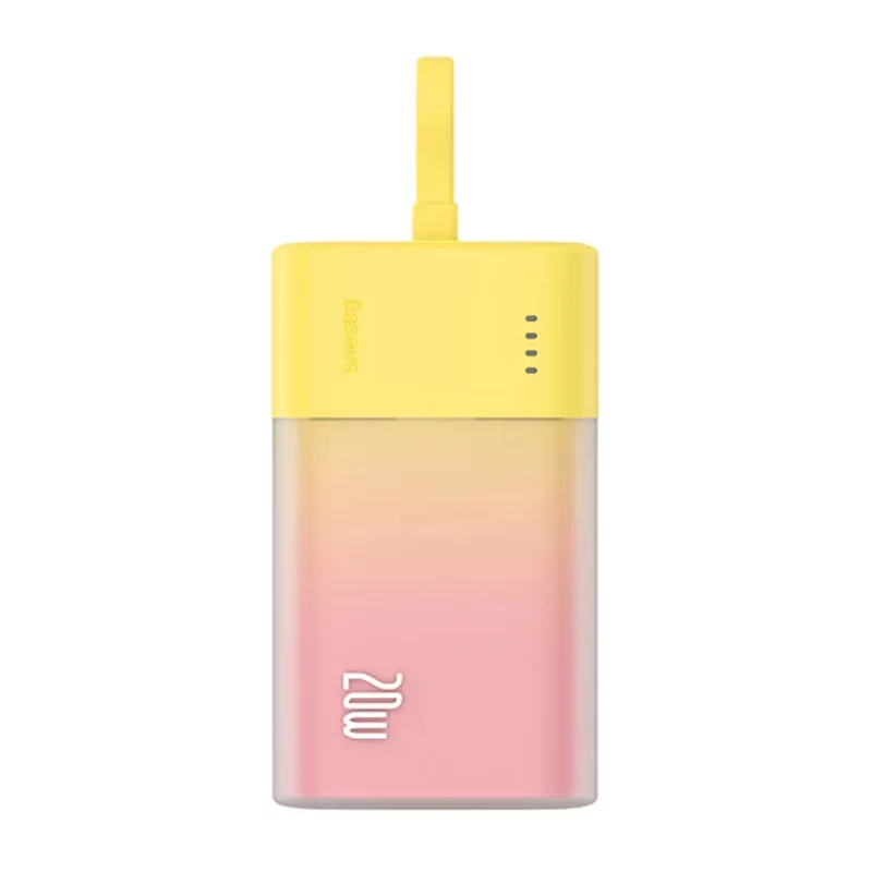 پاوربانک (فست شارژ) Baseus 5200mAh مدل Popsicle PPKDC05I 20W - زرد (گارانتی آونگ) - تصویر 2
