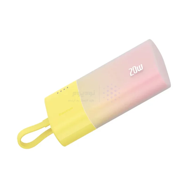 پاوربانک (فست شارژ) Baseus 5200mAh مدل Popsicle PPKDC05I 20W - زرد (گارانتی آونگ) - تصویر 6
