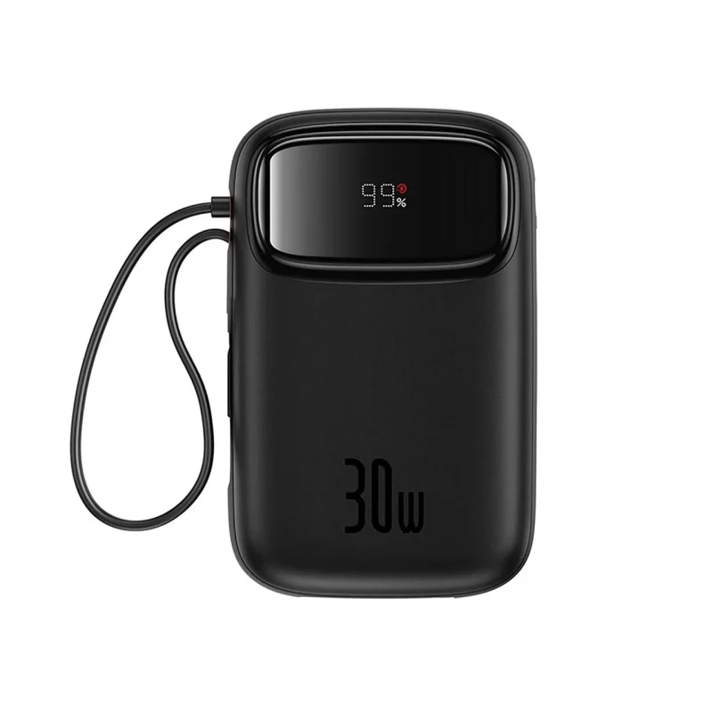 پاوربانک (فست شارژ) Baseus 10000mAh مدل Qpow 2 PPQD4-10C 30W - مشکی (گارانتی آونگ) - تصویر 2