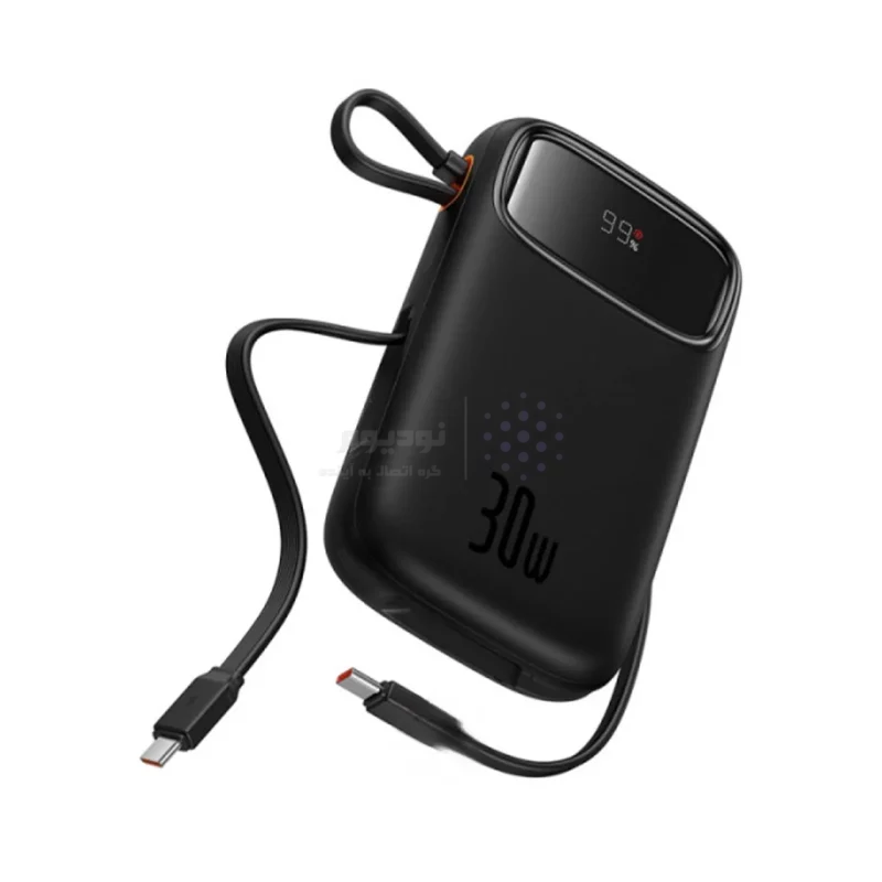 پاوربانک (فست شارژ) Baseus 10000mAh مدل Qpow 2 PPQD4-10C 30W - مشکی (گارانتی آونگ) - تصویر 5