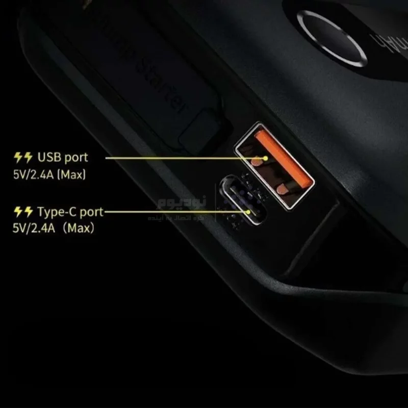 جامپ استارتر خودرو و پاوربانک Baseus 10000mAh مدل Instant Current BS-CH001 - مشکی (گارانتی آونگ) - تصویر 7