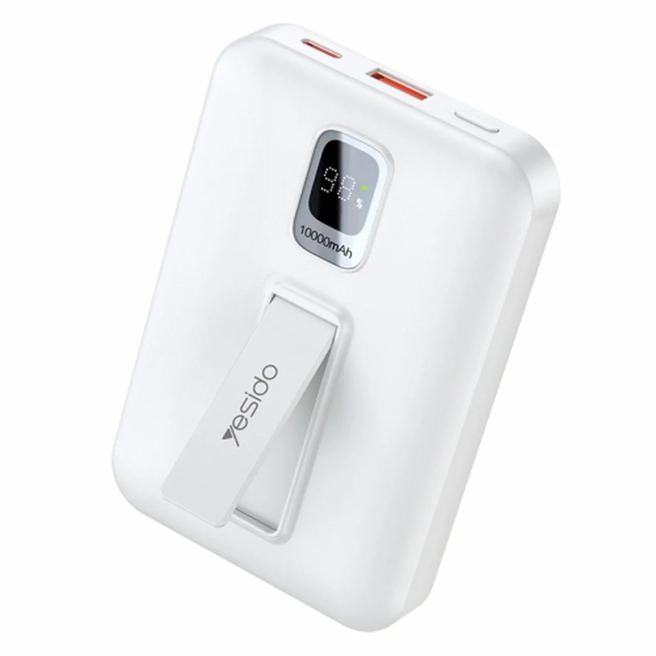 1584-1621520-1 پاوربانک وایرلس PD و فست شارژ Yesido 10000mAh مدل YP45 20W دارای استند موبایل - سفید (گارانتی 18 ماه تعویض نیکان همراه) - تصویر 1