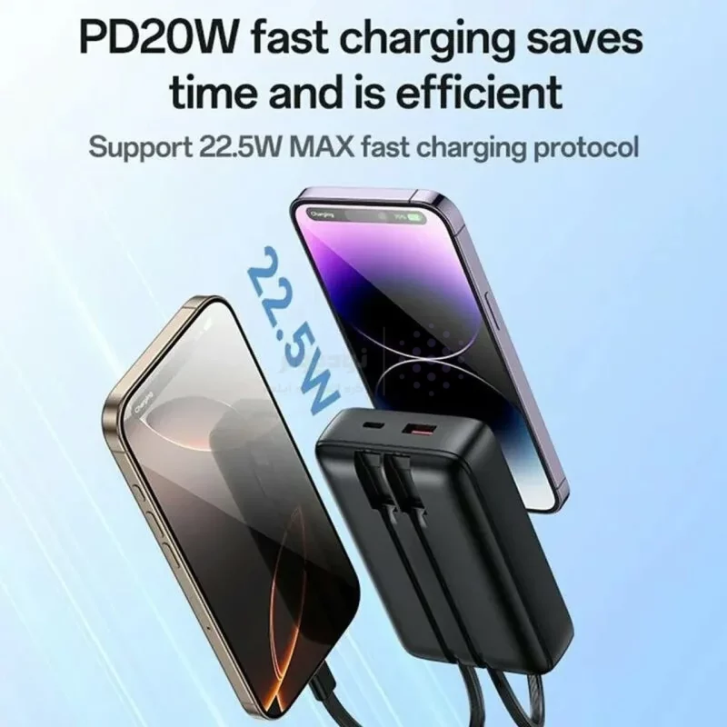 پاوربانک PD و فست شارژ Yesido 10000mAh مدل YP84 22.5W - مشکی (گارانتی 18 ماه تعویض نیکان همراه) - تصویر 6
