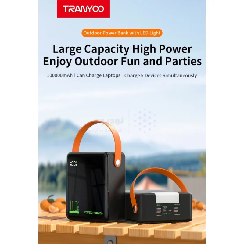 پاوربانک فست شارژ Tranyoo 100000mAh مدل T-F28 22.5W - مشکی - تصویر 3