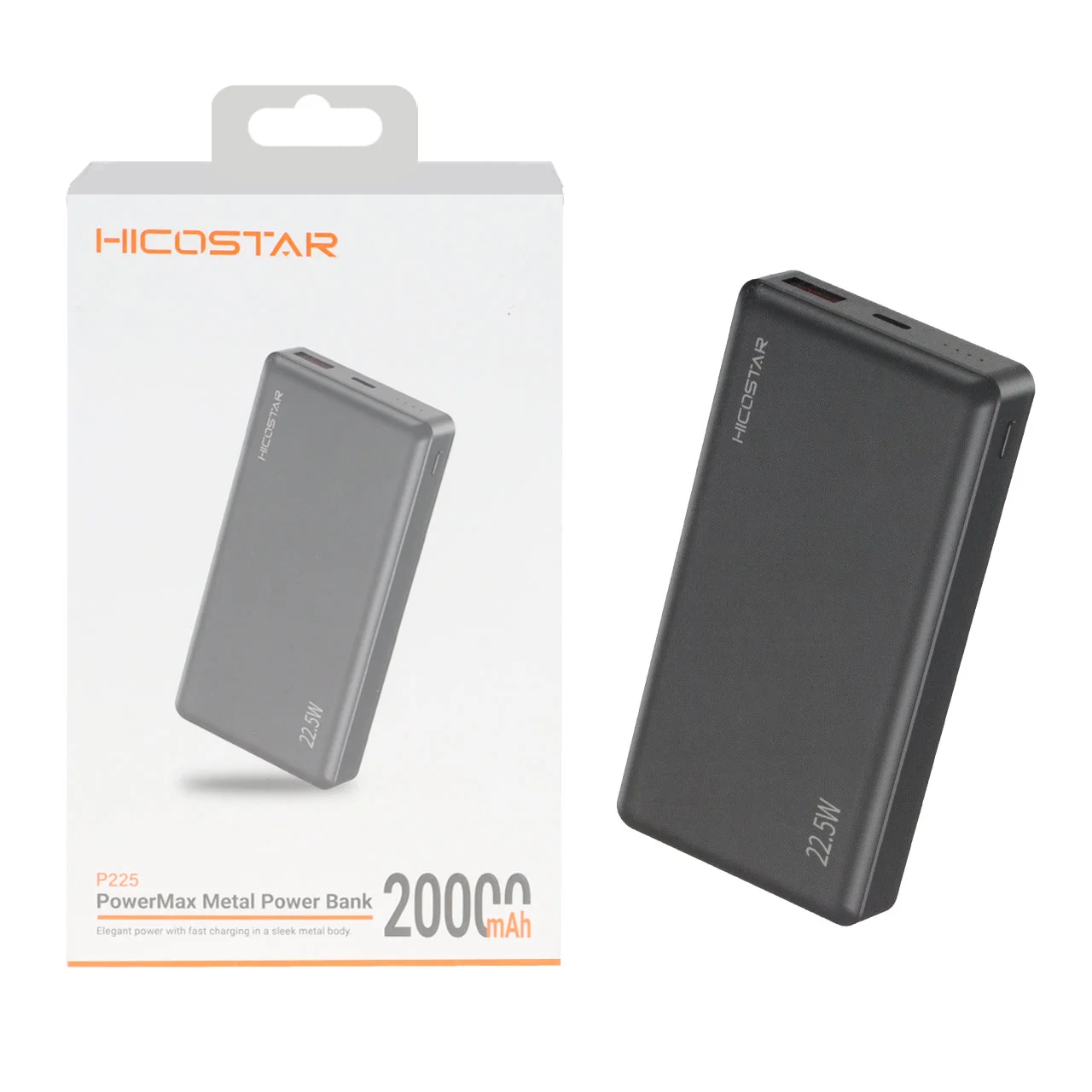 1584-1682574-1 پاوربانک PD و فست شارژ Hicostar 22.5W 20000mAh مدل P225 - مشکی - تصویر 1