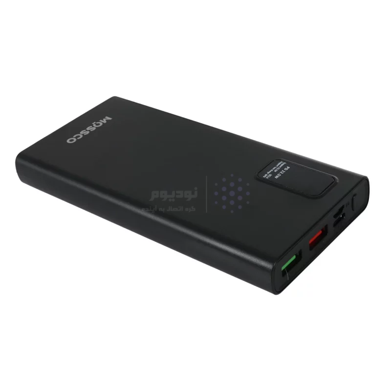 پاوربانک (PD و فست شارژ) Mossco 10000mAh مدل K100 22.5W - مشکی - تصویر 3