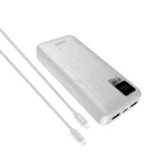 پاوربانک PD و فست شارژ Hatron 20000mAh مدل HPB2050 22.5W - سفید - تصویر 4