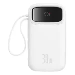 پاوربانک فست شارژ Baseus 10000mAh مدل Qpow 2 30W - سفید (گارانتی آونگ)