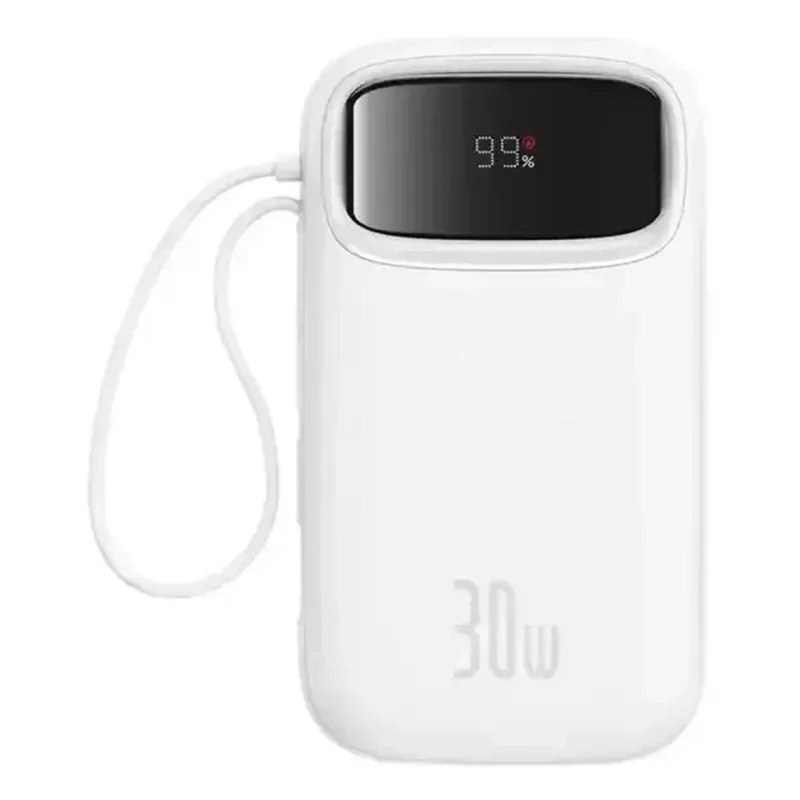 پاوربانک فست شارژ Baseus 10000mAh مدل Qpow 2 30W - سفید (گارانتی آونگ) - تصویر 2