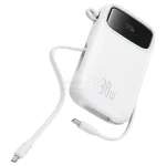 پاوربانک فست شارژ Baseus 10000mAh مدل Qpow 2 30W - سفید (گارانتی آونگ) - تصویر 6