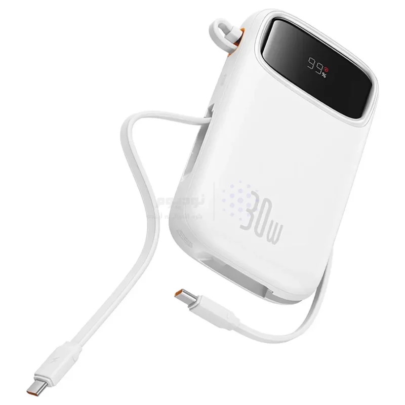 پاوربانک فست شارژ Baseus 10000mAh مدل Qpow 2 30W - سفید (گارانتی آونگ) - تصویر 6
