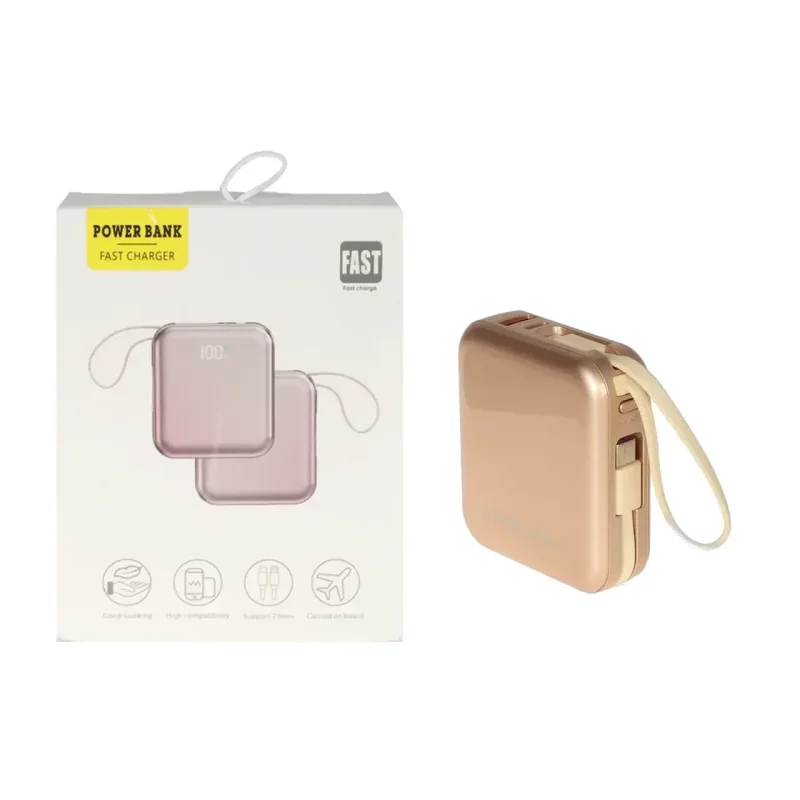 پاوربانک فست شارژ FirstYou 10000mAh مدل OM03 - طلایی - MMS (گارانتی شش ماهه YA) - تصویر 2