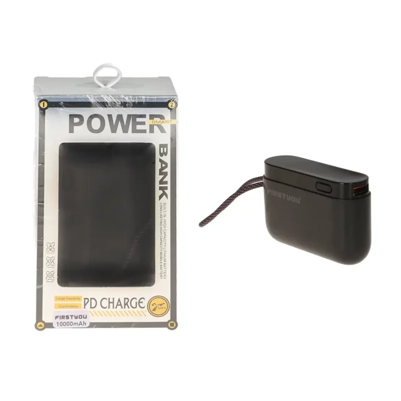 پاوربانک PD و فست شارژ FirstYou 10000mAh مدل OM01 - مشکی - MMS (گارانتی شش ماهه YA) - تصویر 2
