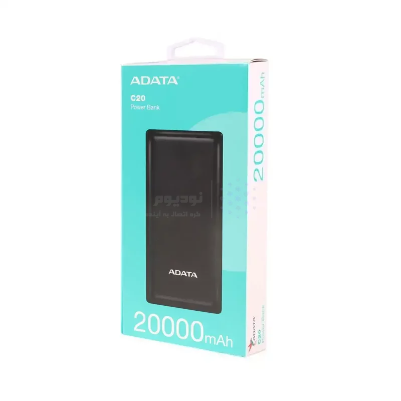 پاوربانک فست شارژ ADATA 20000mAh مدل C20 - مشکی (گارانتی آونگ) - تصویر 4