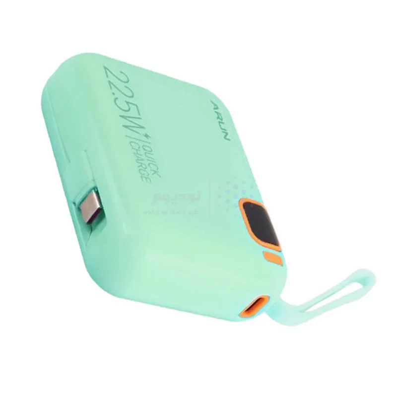 پاوربانک فست شارژ Arun 10000mAh مدل DX03 22.5W - سبز پاستیلی (گارانتی IPM) - تصویر 4