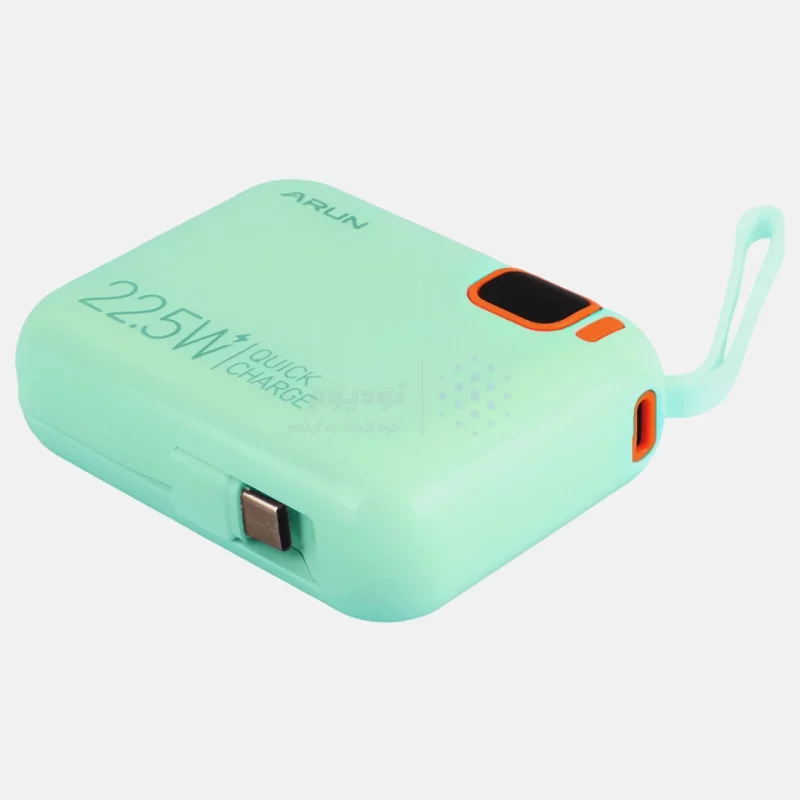 پاوربانک فست شارژ Arun 10000mAh مدل DX03 22.5W - سبز پاستیلی (گارانتی IPM) - تصویر 5