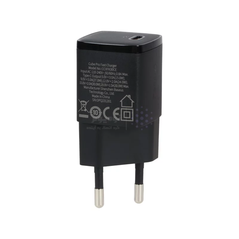 شارژر دیواری فست تک پورت Baseus مدل CCXF000301 30W - مشکی (گارانتی آونگ) - تصویر 3