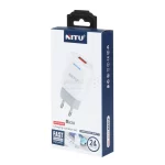 شارژر دیواری فست تک پورت Nitu مدل NT-TC033 به همراه کابل شارژ اندروید - سفید (گارانتی 18 ماه تعویض نیکان همراه) - تصویر 3