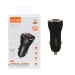 شارژر فندکی فست و PD دو پورت LDNIO مدل C103 60W به همراه کابل شارژ Type-C TO Type-C - مشکی (اصلی)