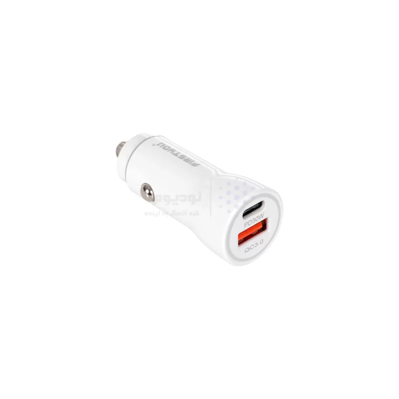 شارژر فندکی فست و PD دو پورت FIRSTYOU مدل F021 48W - سفید (اصلی) - تصویر 4