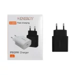 شارژر دیواری فست و PD تک پورت X-Energy مدل X-520S - مشکی (گارانتی IPM)