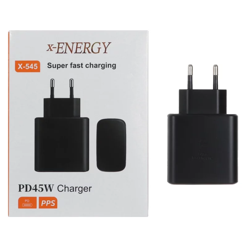شارژر دیواری فست و PD تک پورت X-Energy مدل X-545 45W - مشکی (گارانتی IPM) - تصویر 2