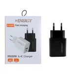شارژر دیواری فست و PD دو پورت X-Energy مدل X-520N 20W - مشکی