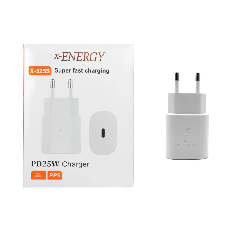 شارژر دیواری فست و PD تک پورت X-Energy مدل X-525S 25W - سفید - تصویر 2